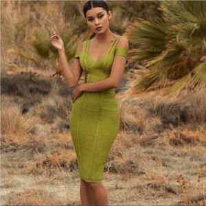 House of CB Olive (martini) Green Mimi Bandage Dress